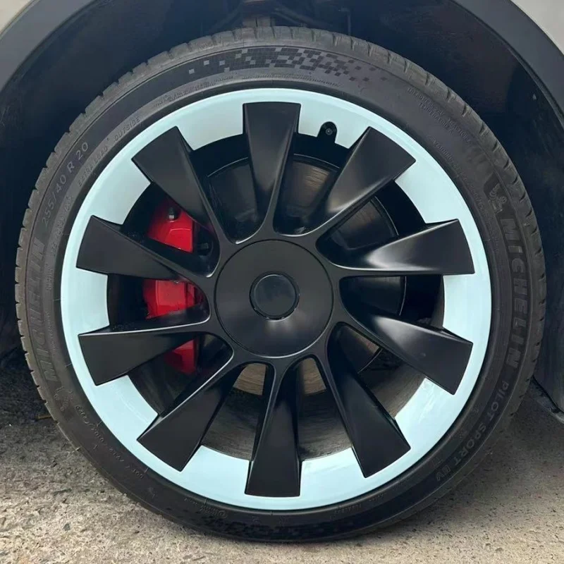 Wheel Protective Cover 4PCS 20/21-Inch Hight Performance Wheel Hub Protection Ring Full Rim Cover for Tesla Model Y Accessories wheel hub covers wheel hub caps