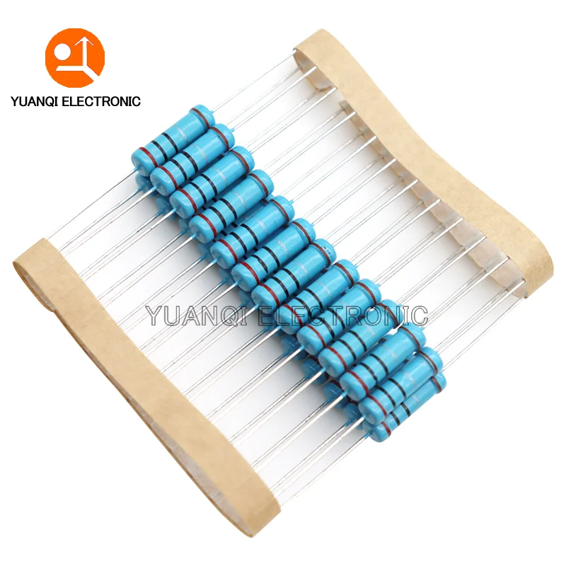 Metal Film Resistor 20pcs 2W Metal Film Resistor 1% 1R-2.2M 0.1 0.22 15 150 200 240 300 510 680 1K 1.5K 2.4K 7.5K 10K 33K 220K 330K 680K 1M ohms