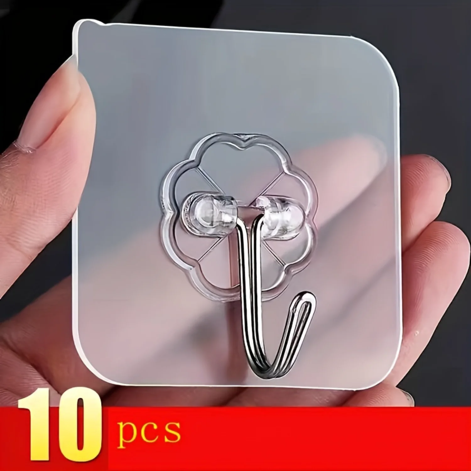 10pcs Strong Sticky Self Adhesive Waterproof Hanging Bathroom Toilet Multifunctional Wall Hook