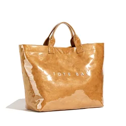 Women's Stylish Large - Capacity Tote Bag - Trendy Outdoor Leisure Handbag (Yellow)
