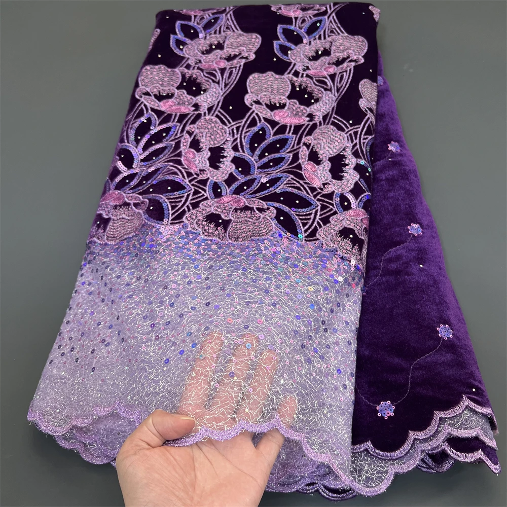 

Африканский нигерийский тюль, кружева ткань, высокое качество, вышивка блестками, вышивка бисером, свадебное платье в французском стиле, 5 ярдов, 2024