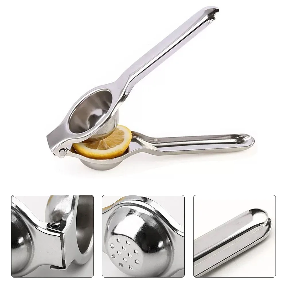 

1pc Lemon Squeezer Lime Juicer Clip Fruit Orange Citrus Manual Stainless Steel Tool For Camping Travel Home Kitchen Supplies