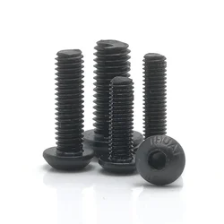 Premium Stainless Steel & Black Hex Socket Button Head Screws - Assorted Sizes - 20mm (G10.9 Carbon steel)