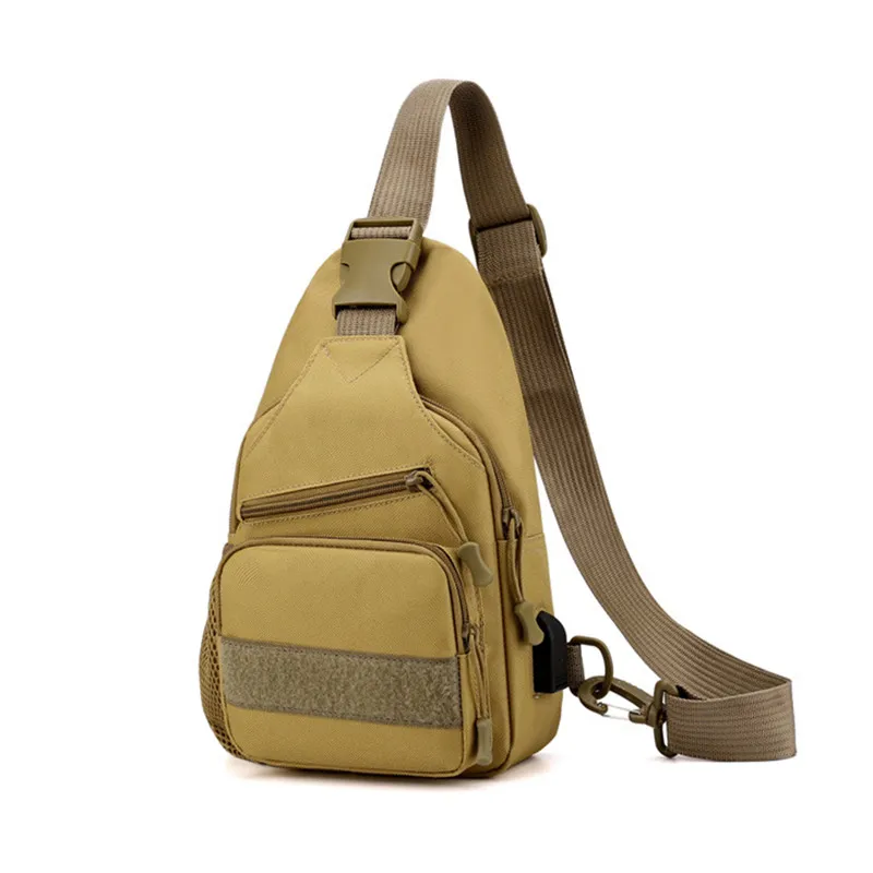 New Multifunction Men's Chest Bag Fashion USB Charging Shoulder Phone Bag Casual Male Crossbody Bag Sports Travel Sling Bag