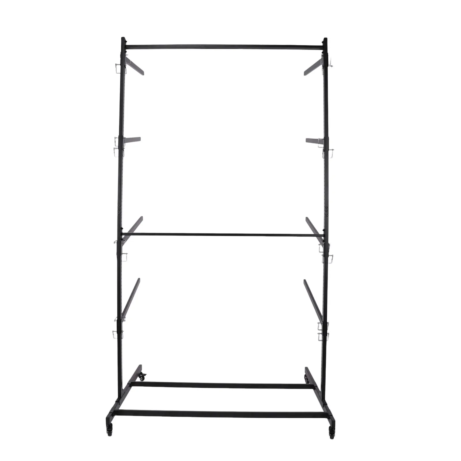 4-Tier Kayaks Storage Rack Rust-Proof Steel Frame Surfboard Storage Rack W/Swappable Wheels & Feet for Garage Dock Seaside Use