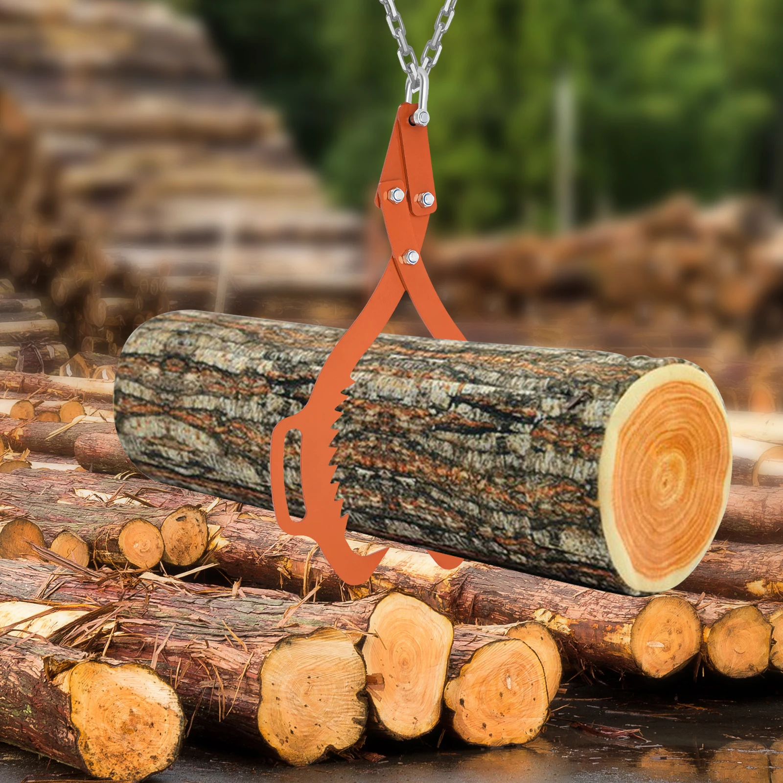 Klauenklemme für Holz – Schwerlast-Holzgreifer mit 700 kg Tragkraft aus Stahl für Forstwirtschaft, Ranch und Bauwesen – Detail 1