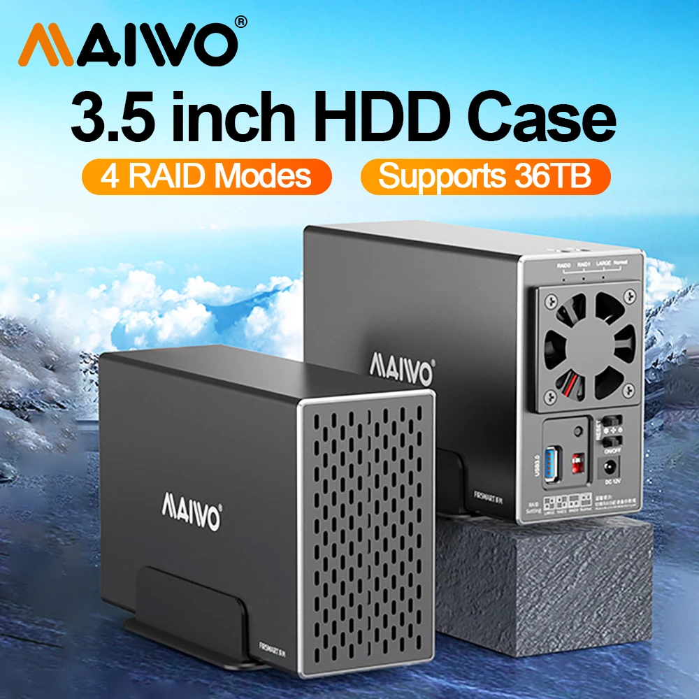 Docking Station Per Hdd Maiwo 2 Bay Da Sata A Usb 3.0 Docking Station Per Hard Disk Da 3.5 Pollici Con Custodia A 4 Modalità Raid