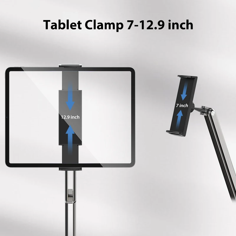 Kuxiu-suporte para Telefone para Tablet Braço Longo 712.9 Largura Retrátil Suporte de Alumínio Ipad Samsung Tablet E-reader - Imagem 5