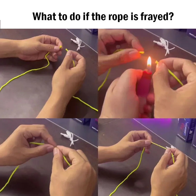 Light Toy String Glow in The Dark String Rope Launcher Luminous Portable Handheld Stress Relief Toy for Kids Party Gift