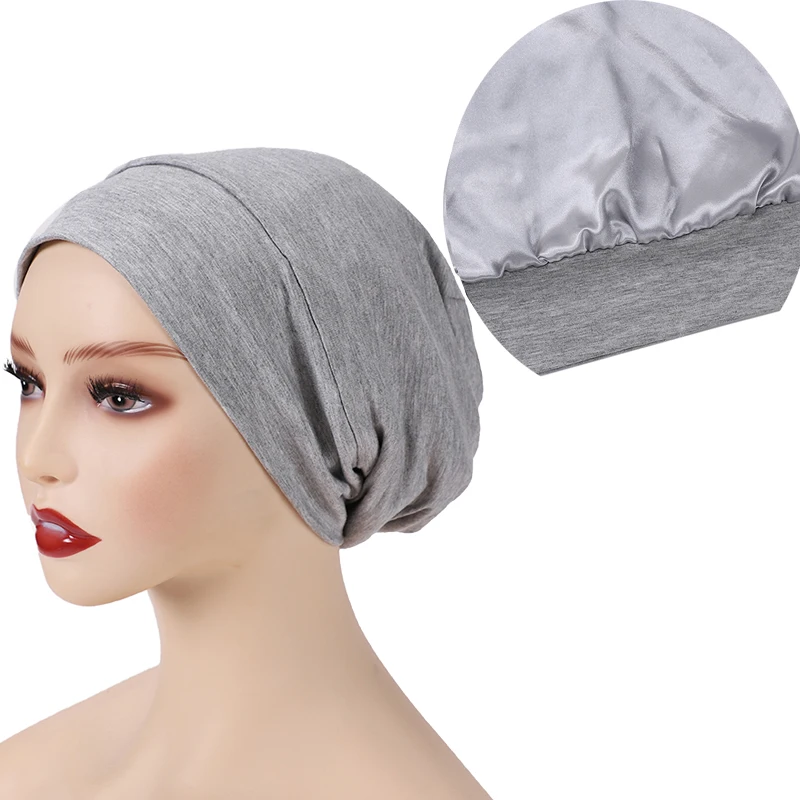 10pcs/lot Silky Satin Bonnet Hair Cap 