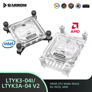 Barrow CPU Water Cooler LTYK3-04I/LTYK3A-04 V2 Liquid Cooling Block for LGA115X 1200 1700 AM5 PC Gaming Water Cooling Building