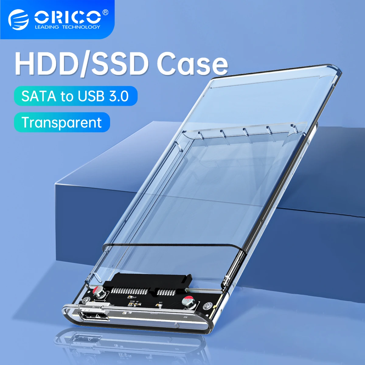Orico 2.5 ''Hdd Ssd Case Custodia Hdd Trasparente Sata A Usb 3.0 Custodia Per Disco Rigido Esterno 2.5Hdd Enclosure Hdd Ssd Disk Case Box