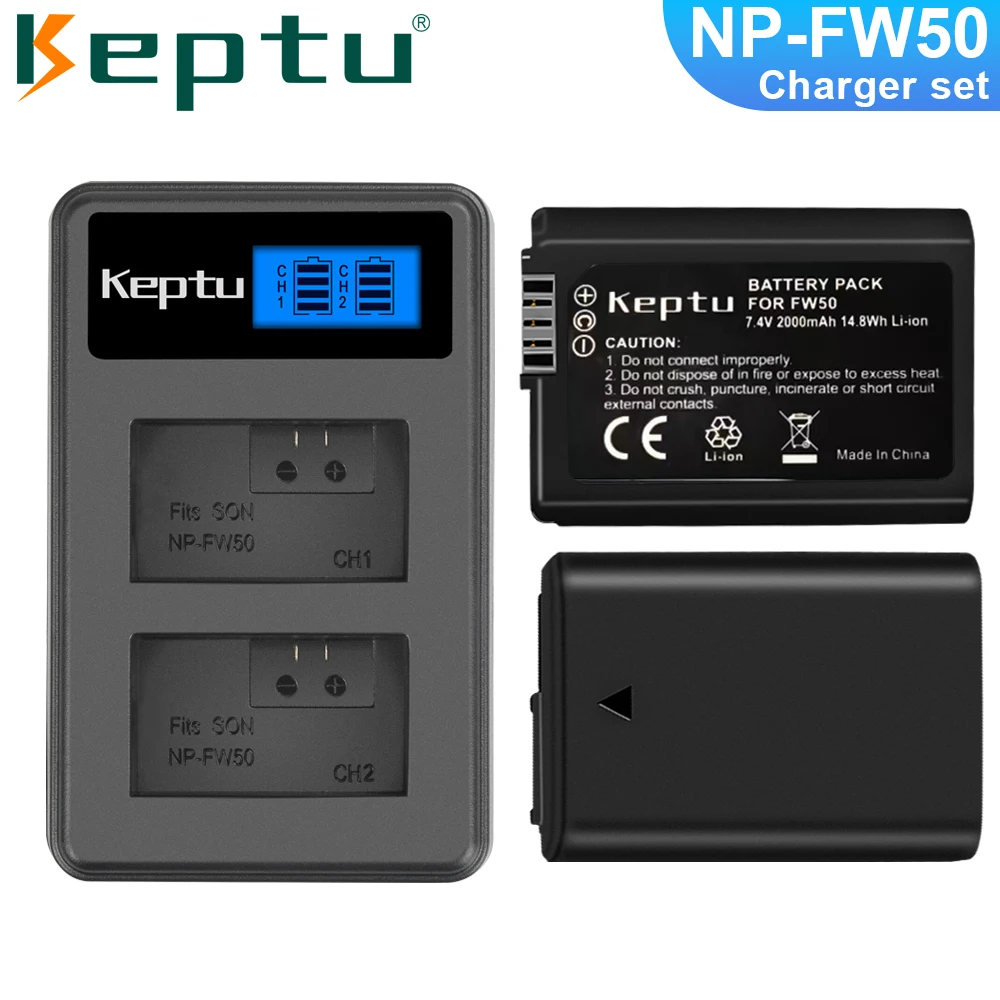 

For SONY NP-FW50 NP FW50 Battery + LCD Dual Charger for Sony Alpha a6500 a6300 a6000 a5000 a3000 A7 A7II A7SII A7S NEX-7