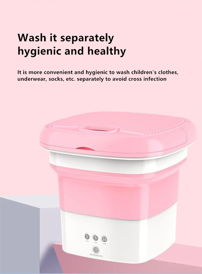 Inttox-Machine à Laver Portable pour Vêtements d'Enfants