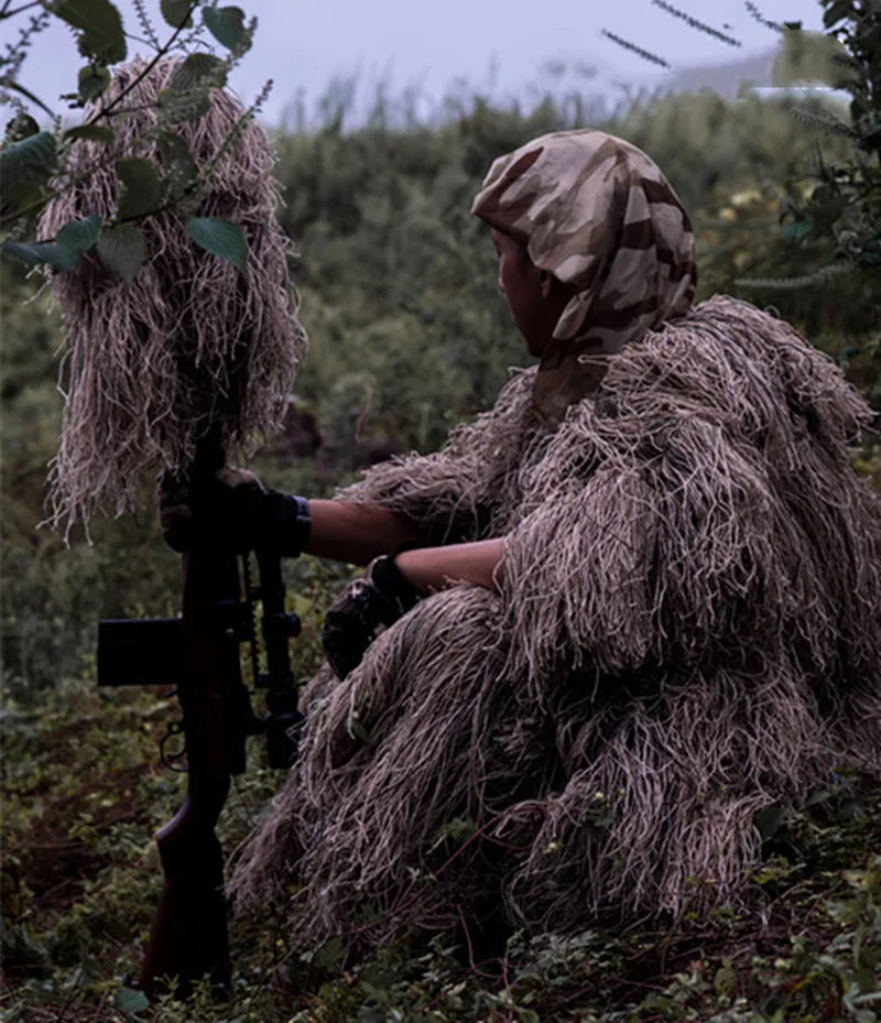 1.5M Mlitary CS Hunting Blind Gun Wraps Camouflage Ghillie Suit Accessories Airsoft Hunting Blind Ropes Elastic Synthetic Fiber