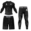 Men Sport MMA Rashguard Jiu Jitsu Jerseys+Pants MMA T Shirt +Shorts BJJ Boxing 4Pcs/Set Gym Rash Guard Fightwear Sportsuit Boxeo 2