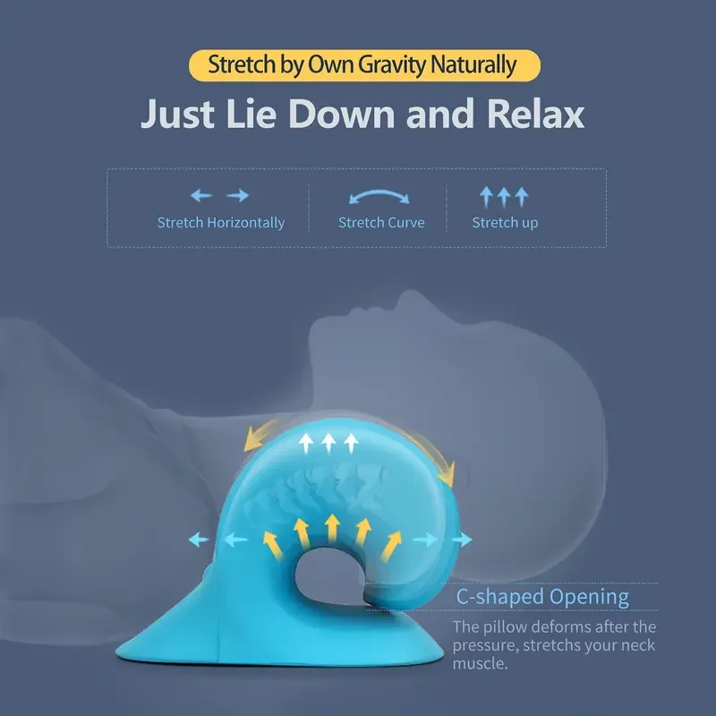 Neck Shoulder Stretcher Neck And Shoulder Relaxer Neck and Shoulder Relaxer Cervical Traction Device Relief Cervical Spine Alignment Chiropractic Pillow Neck Stretcher