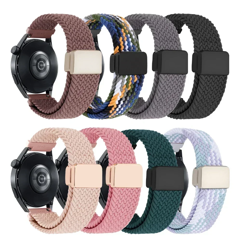 Magnetic Braided Nylon Watch Band, 20mm/22mm Strap