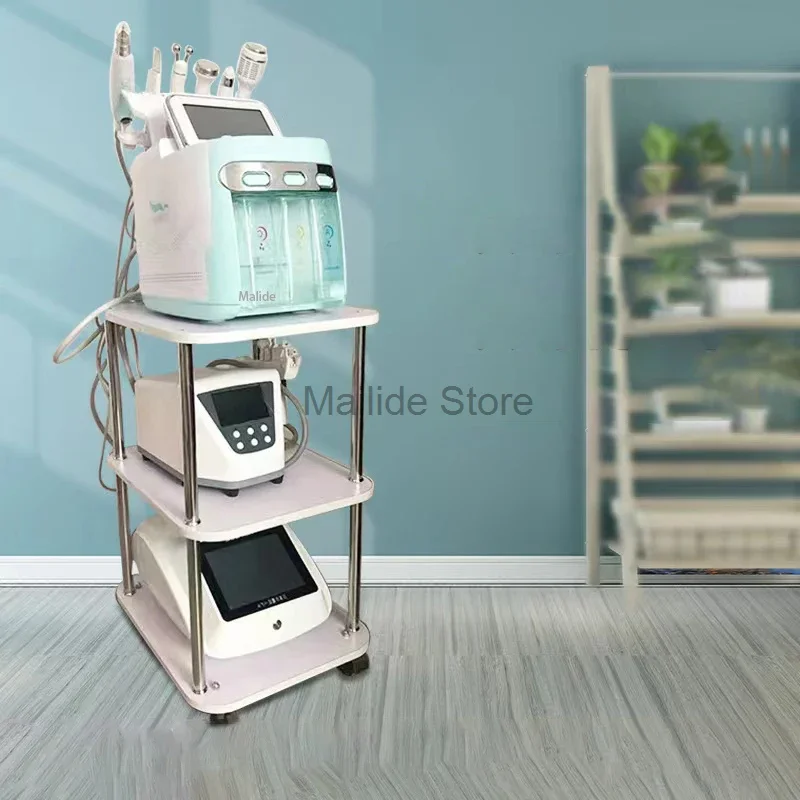 Light Luxury Acrylic Salon Trolleys Beauty Salon Tool Trolley Modern Salon Furniture Simple Home Multi-layer Rack with Wheels transparent acrylic earring try on stick ear studs trial display storage holder rack tasting earrings retail tool for live sales