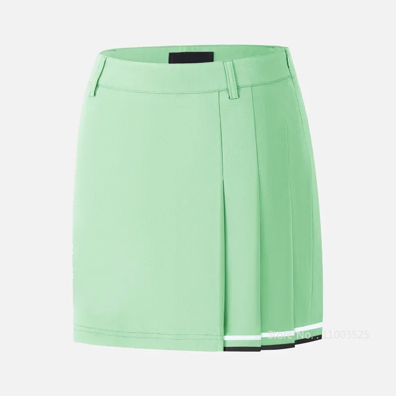 Ladies High Elastic Pencil Golf Skirt Korean Style Slim High Waist Culottes Women Quick Dry Pleated Short Skort Workout Skirt