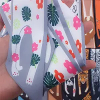 17 Colors Animal Print 2024 New Bag Skinny Silk Scarf For Women Luxury Brand Foulard Women Tie Fashion Head Scarves For Ladies - Image 6