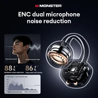 Monster MQT65 OWS Bluetooth 6.0 Earphones HiFi Sound Quality HD Call Wireless Headphones Ear Clip Noise Canceling Sports Earbuds - Image 5