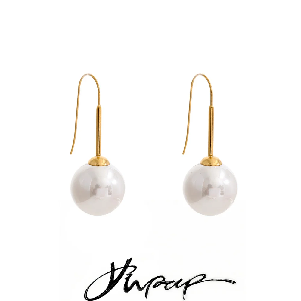 Yhpup Round Drop Earrings Women