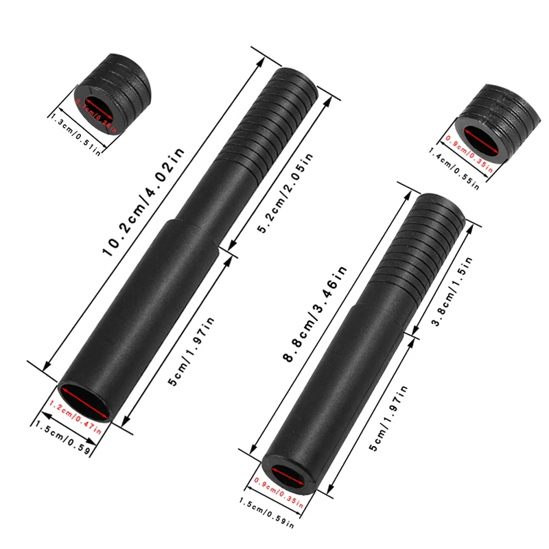 Golf Club Extenders Plastic Extension Rod for Steel Wood Shaft Putter Golf Club Butt Extender