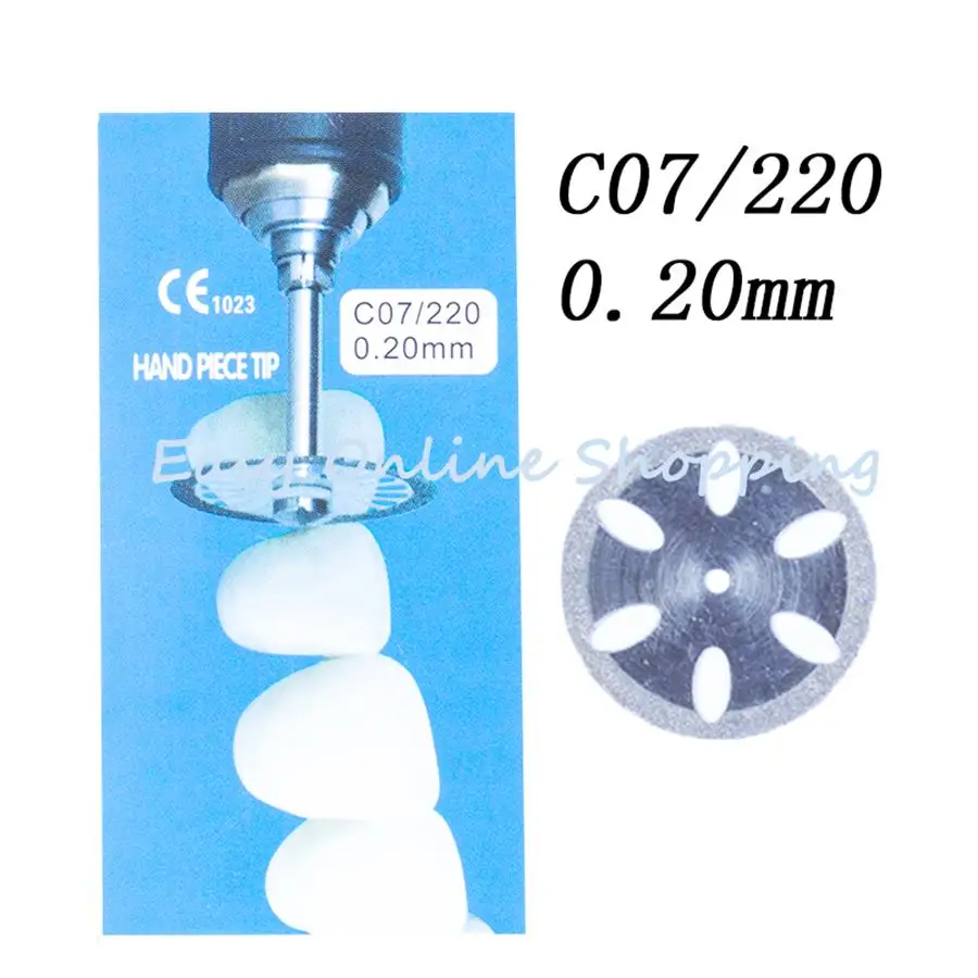 10 PCS Dental 0.25*19mm Diamond Polishing Wheel Saw Disc Ultrathin Sand