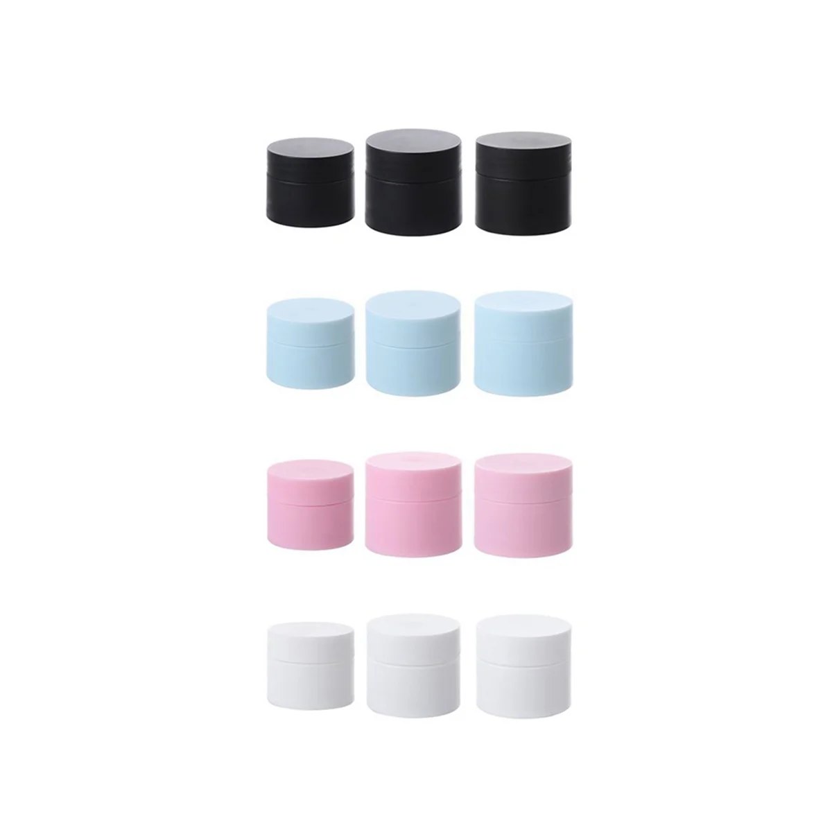 

20Pcs Different Color Empty Jar Cosmetic Container Round Refillable Bottle Plastic Case Travel Tool