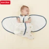 INSULAR Infant Swaddle Blankets Newborn Anti-startle Wrap Cloth Cartoon Kids Thin Cotton Sacks 100% Cotton Multi-functional 1