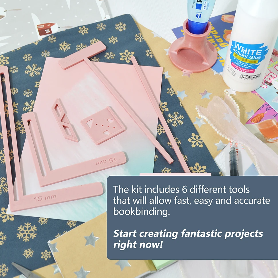 9 個スクラップブッキングツール製本キット初心者スターターノート