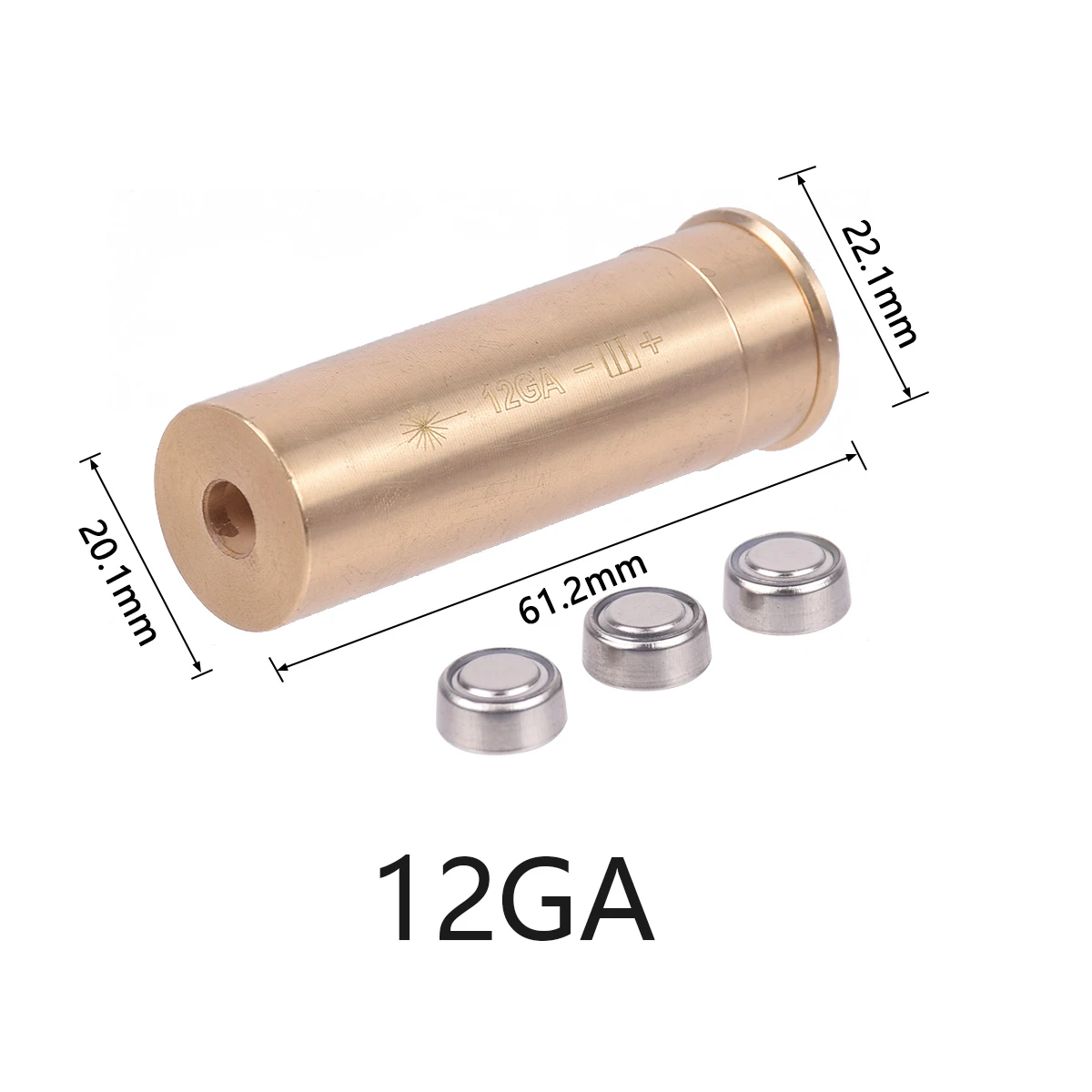 Laser Bore Sight Snap Caps Red Bore Sight Laser Boresighter 12GA 20GA 5.45x39 7.62x39 300WIN .223 .308 .338 9x19mm Training Bullet Ammo Snap Caps Caliber