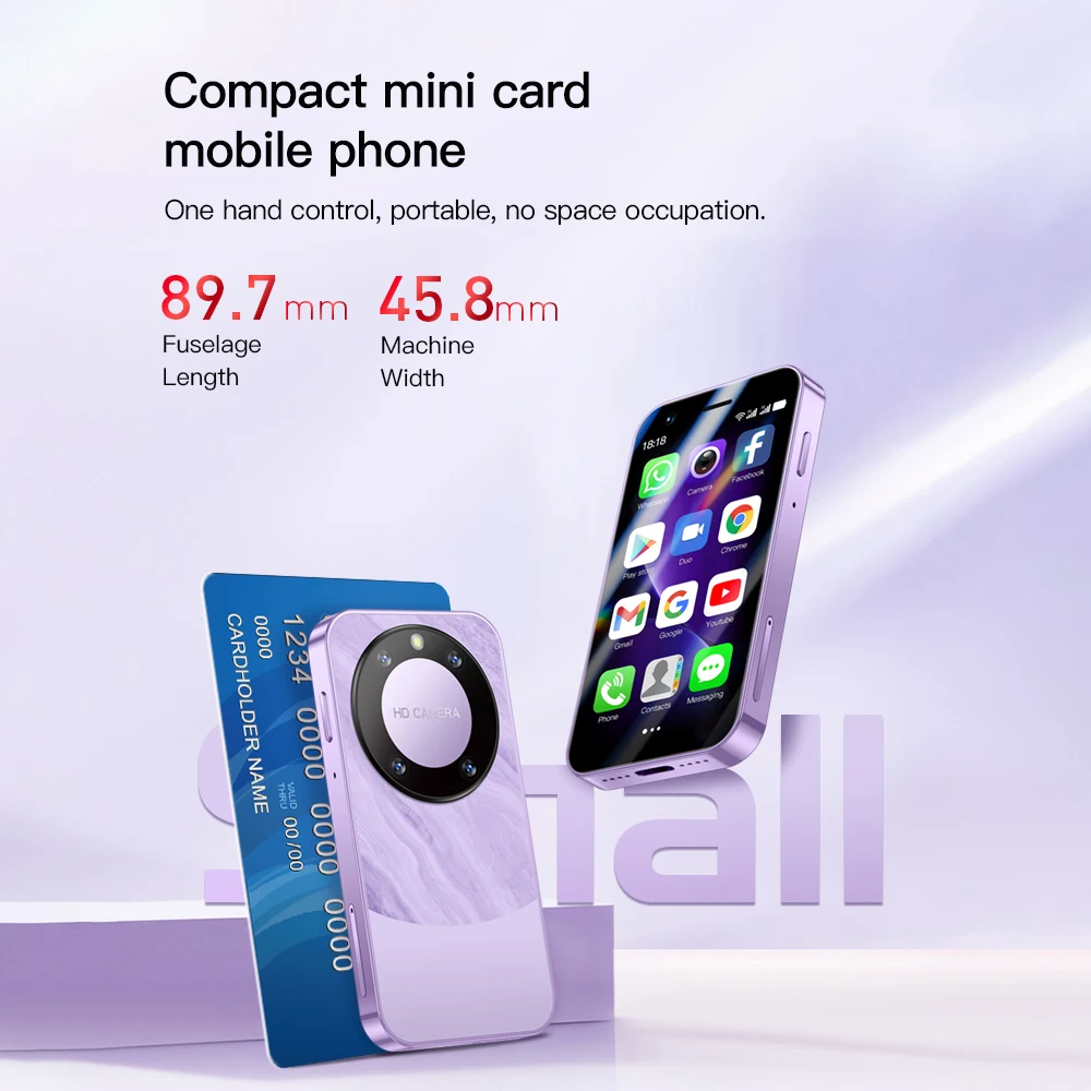 SOYES F8 Pro Max Mini Android8.1 Smartphone 3.0 Inch Display 1GB RAM 16GB ROM Dual SIM Standby Play Store 3G Network Small Phone 3