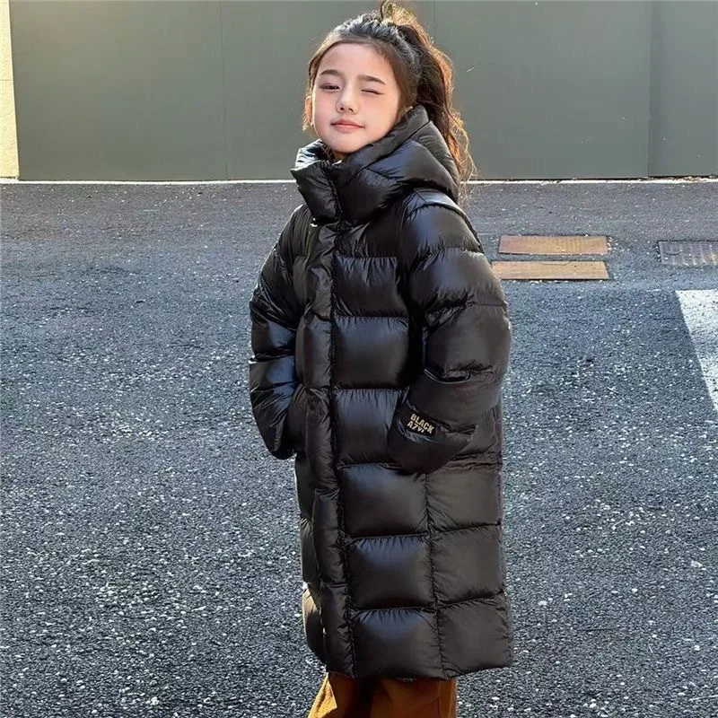 Down jacket children jackets girls coat 4 5 6 8 10 12 Years Winter Girls Down Jacket Keep Warm Thicken Boys Coat Hooded Zipper Waterproof Outerwear Children's Clothing