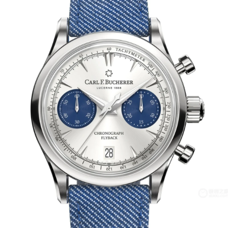 Nuovo Carl F. Bucherer Watch Malelon Collection Fashion Business Chrono Code Watch Color Band Orologio Da Uomo Al Quarzo Con Data Automatica