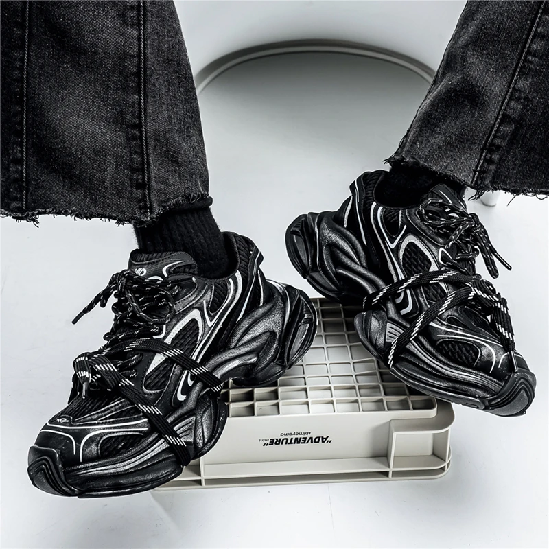 Autumn Men Platform Double Shoelaces Skateboard Comfortable Running Tennis Sports Shoes Male Casual Sneakers 44_vogvips.com