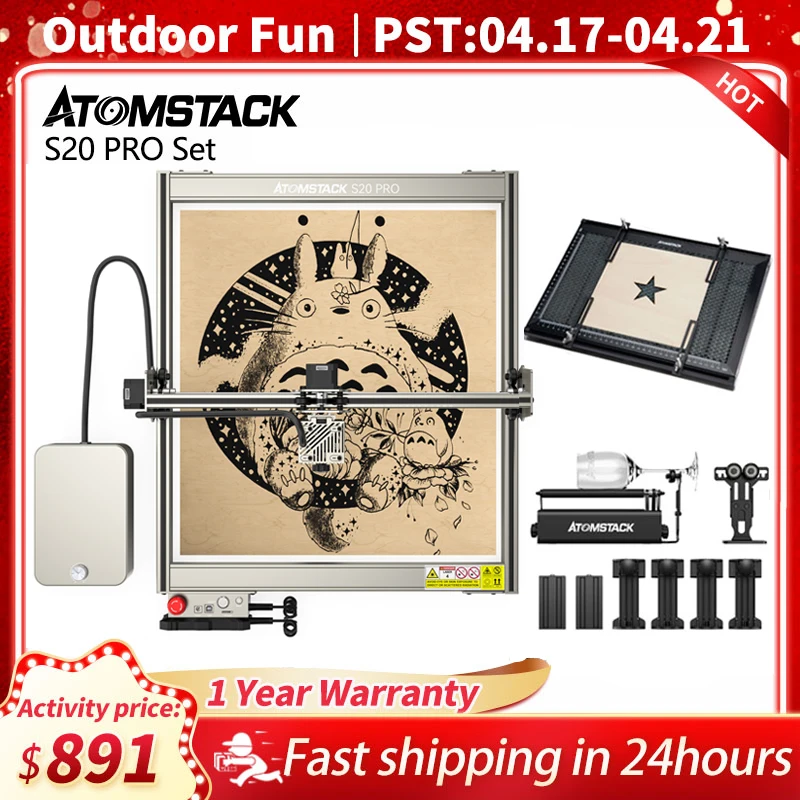 Atomstack X20 A20 S20 Pro Laser Engraver Engraving Cutting Machine Set