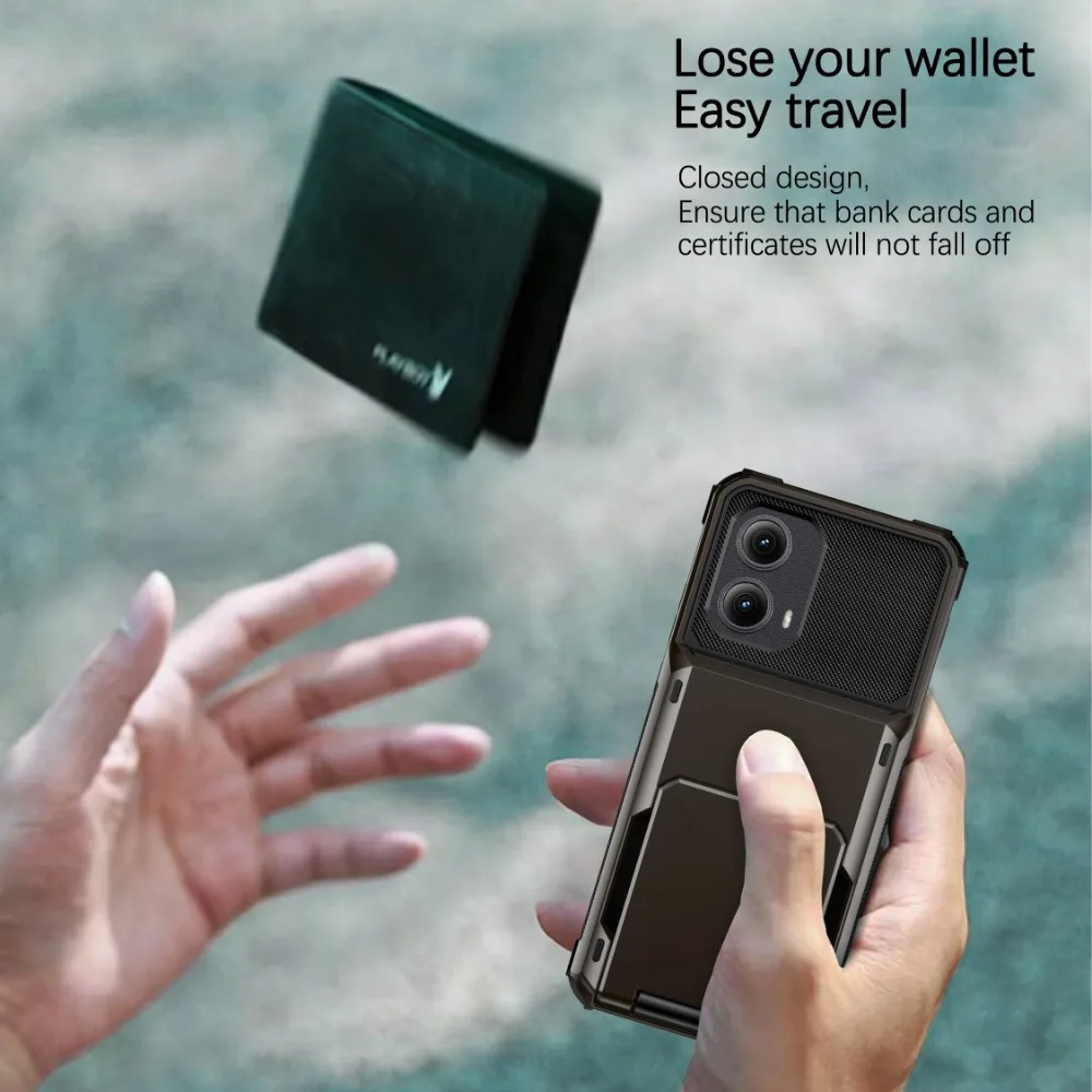 Sleek Wallet-Style Card Holder Case with 4 Card Slots