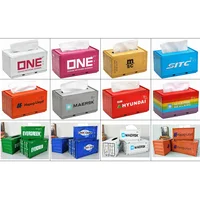 Metal Cargo Shipping Container Tissue Box Cover, Table Decorations Household Napkin Paper Iron Holder 2