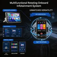 ESSGOO 10,1" Android 15 4+64G Autoradio universel 1 DIN écran 360° rotatif avec micro, CarPlay et Android Auto sans fil, GPS, RDS FM, WiFi, Bluetooth, Mirror Link, commande au volant, écran tactile, lecteur vidéo multi 5