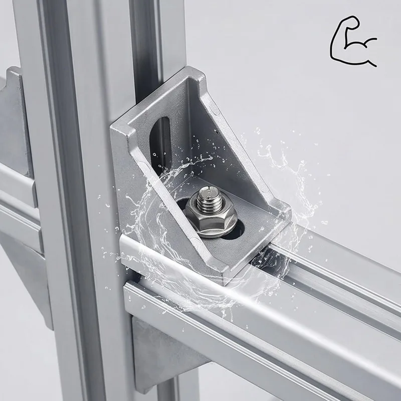 Stainless Steel T-Shape Sliding Bolt with Hex Flange Nuts