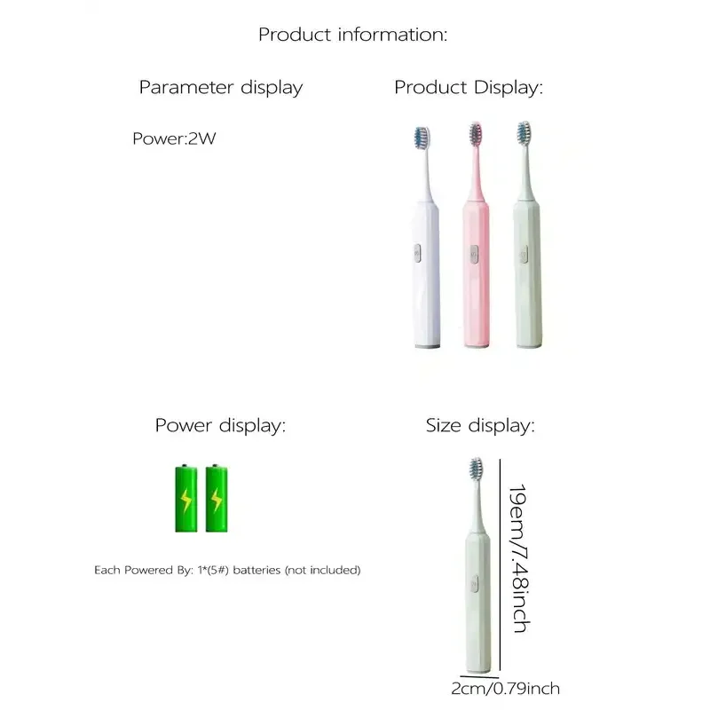 2026 NEW Automatic Electric Toothbrush Soft Bristls With Sonic Electric Toothbrush Adult Oral Teeth Cleaning Sonic Toothbrushes