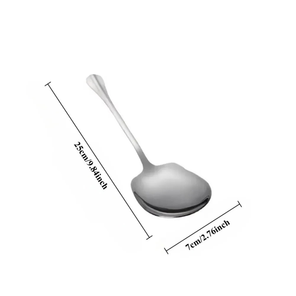 Stainless Steel Large Rice Spoon Ergonomic Metal Serving Spoon Kitchen Flatware Salad Serving Utensils Pasta Serving spoon