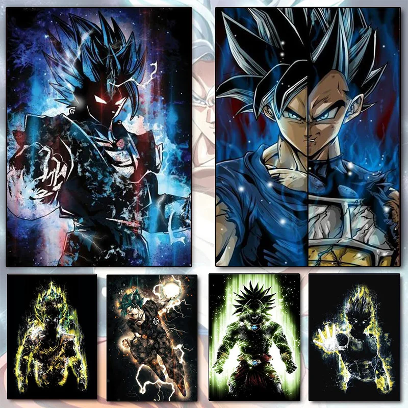 

Japanese Anime Dragon Ball Canvas Painting Cartoon Figures Goku Vegeta Posters Mural Pictures Home Wall Art Decor Gifts Cuadros