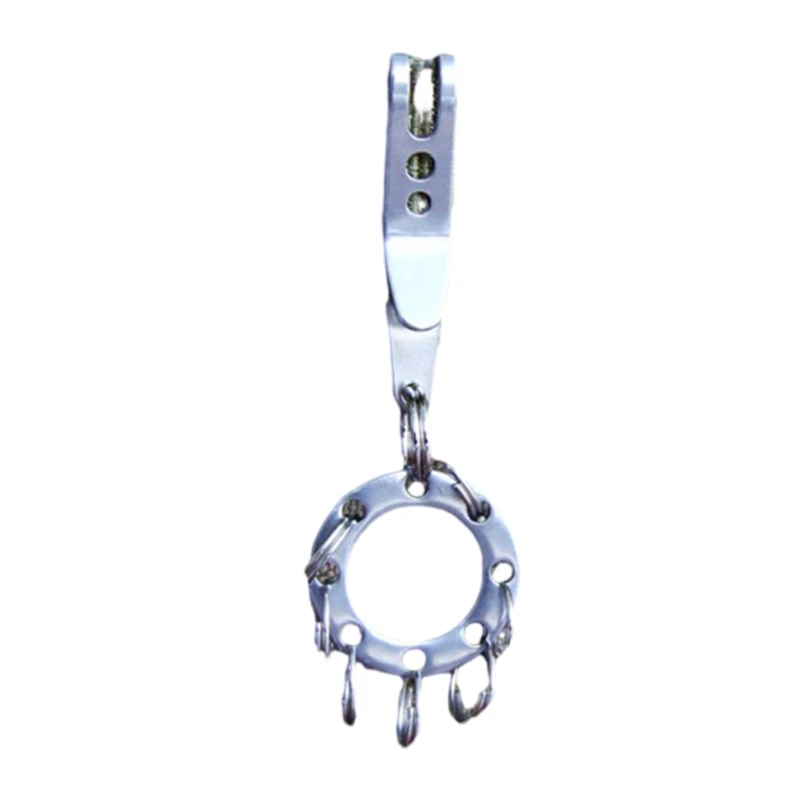 Key Chain Clip Suspension Pocket Clip for Outdoor Use Stainless Steel Clip Hanger Key Holder Outdoor Belt