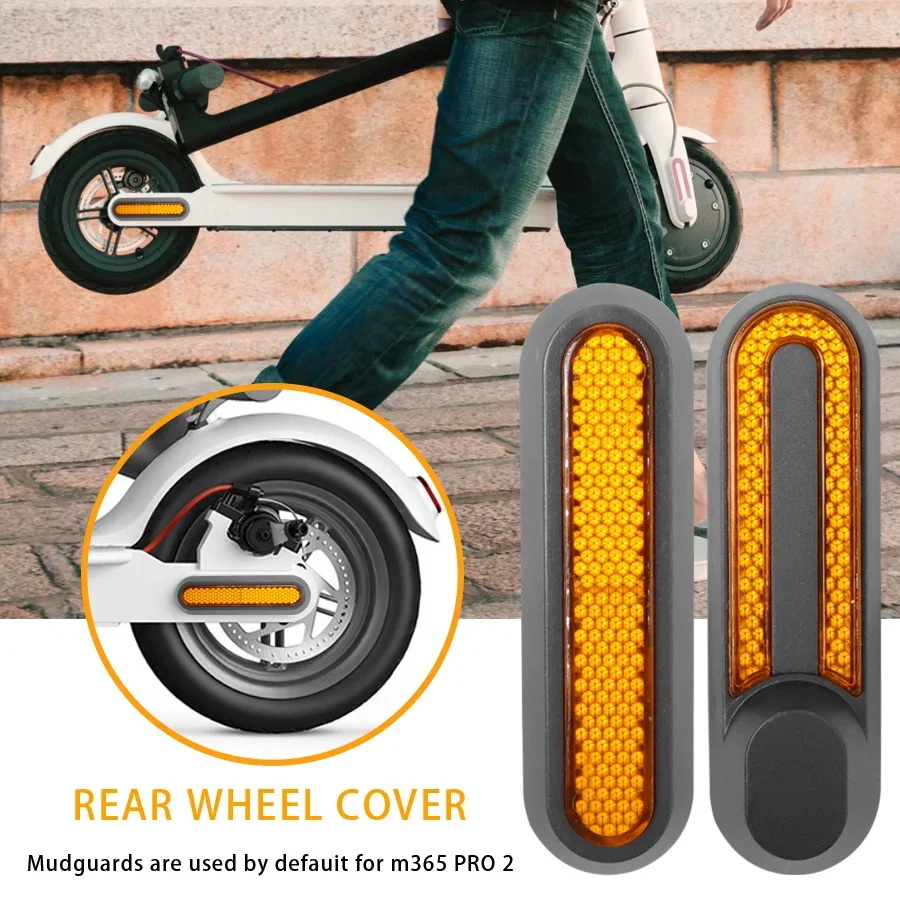 Wheel Covers Protective Shell Stickers Adhesive Strip For Xiaomi Pro 2/1s/M365 Pro Skateboard  Front Rear Safety Reflective Tube