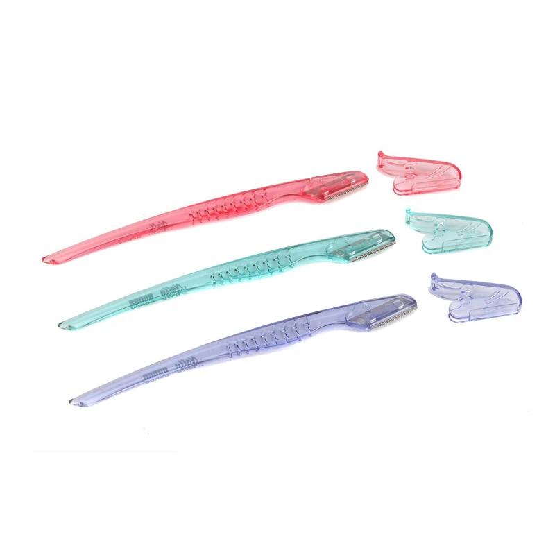 Karsyngirl 3/8Pcs Colorful Eyebrow Trimmer Makeup Knife Eyebrow Blades Face Hair Removal Safe Scraper Shaver Makeup Beauty Tools