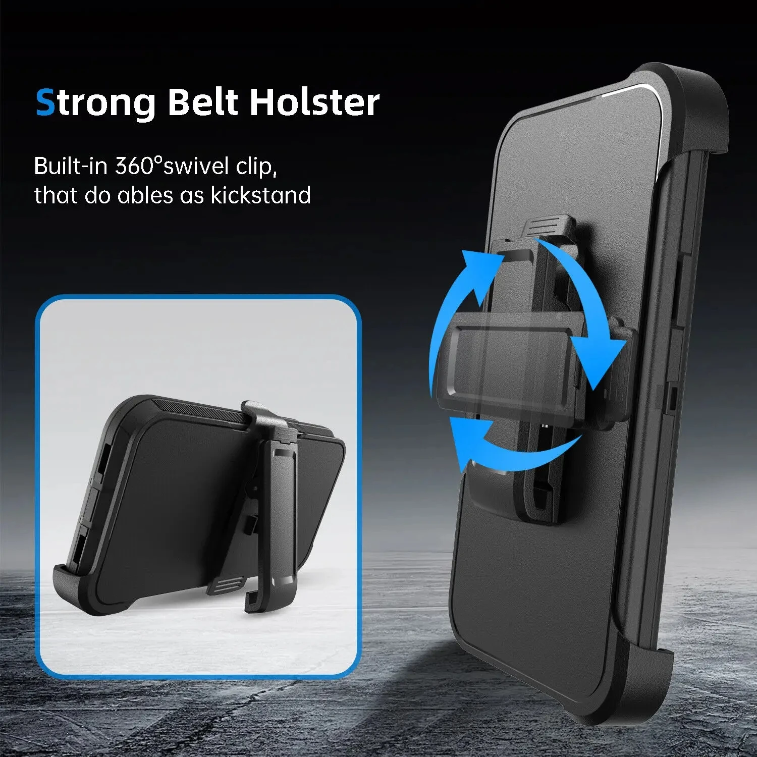 Heavy Duty Armor Shockproof Case with Belt Clip