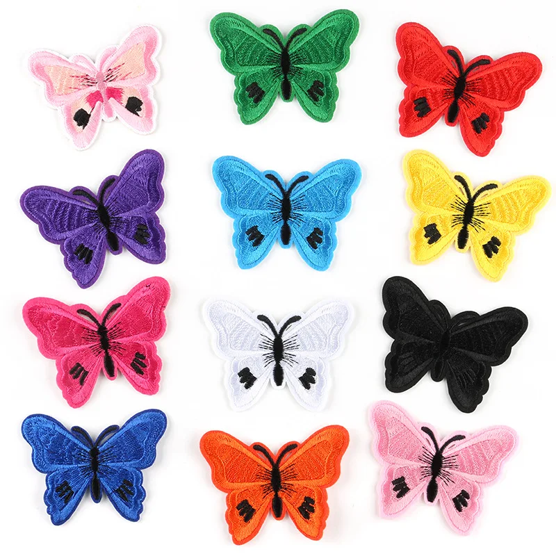 

12Pcs/Set Butterflies Series Ironing on Embroidered Patches For on DIY Clothes Hat Jeans Sticker Sew skirt Patch Applique Badge